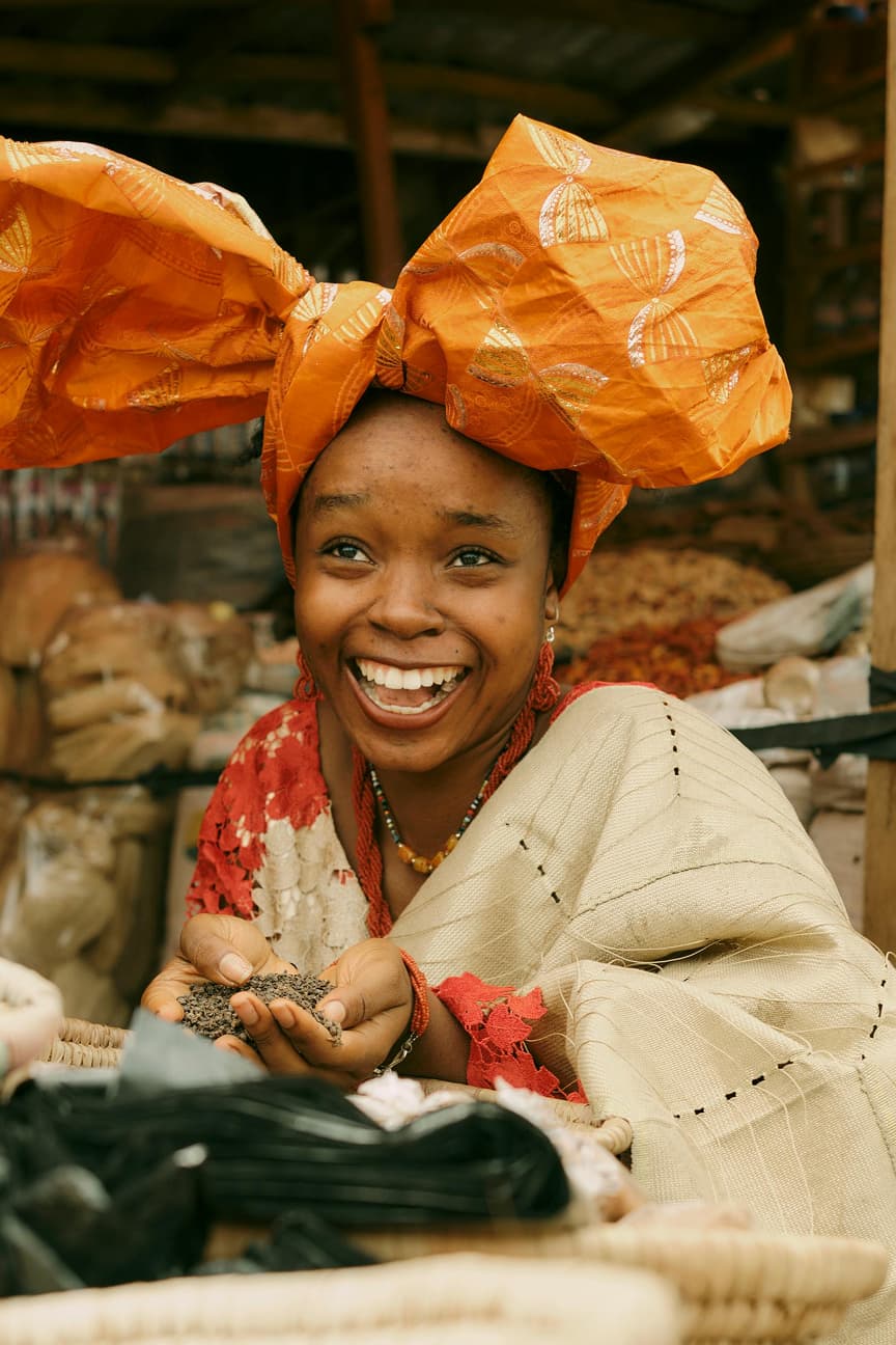 Vrouw die selfie maakt