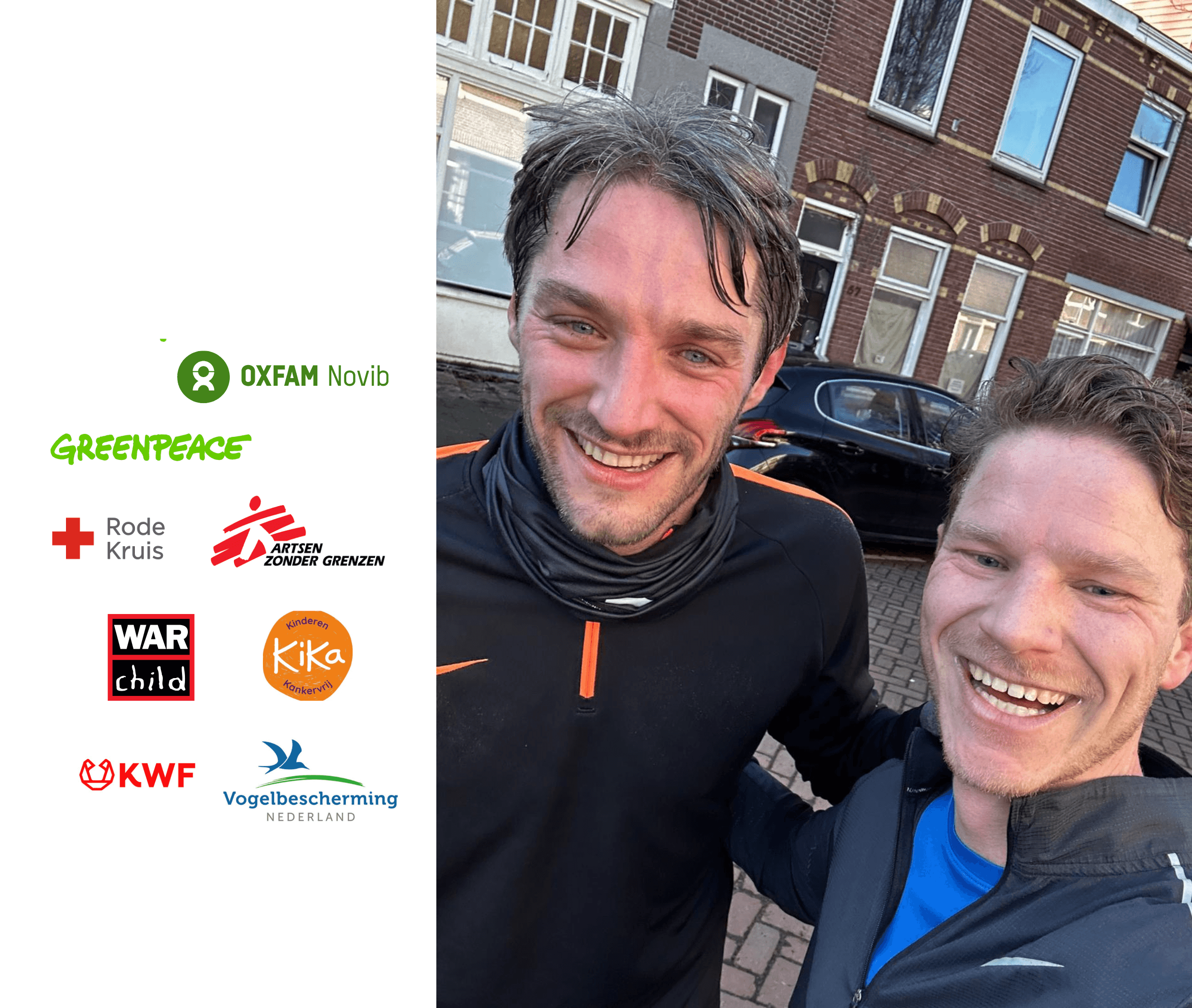 Jelle & John rennen de marathon van Parijs